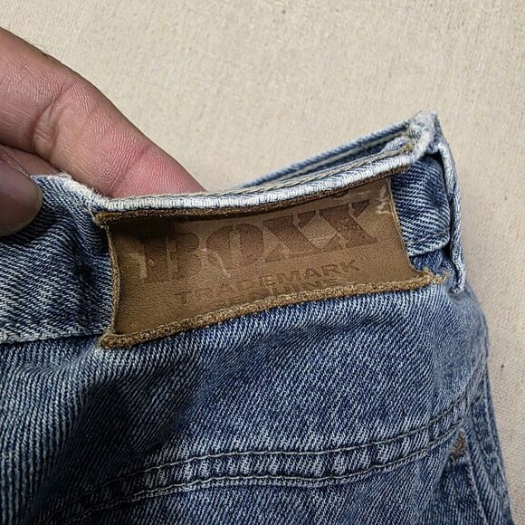 Vintage 90s/Y2K BOXX Jeans NY USA Denim Cargo Skater Shorts Size 36×10 Mens Jort - Picture 6 of 7